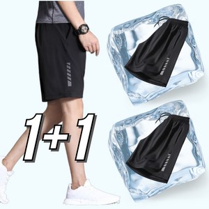 [1+1] 모던픽 여름 남성 트레이닝 쿨링 편한 반바지 5부