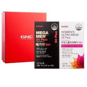 GNC 메가맨 50 플러스 60정 + 우먼스 울트라메가 50 플러스 60정 선물세트, 120정, 1세트