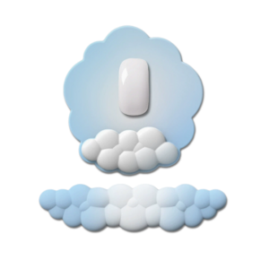 프레퍼 몽실몽실 구름 팜레스트 세트, 1세트, 스카이 블루