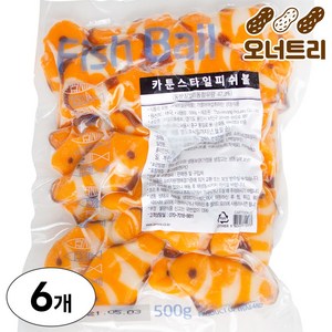 물고기모양 어묵 카툰스타일 피쉬볼, 6개, 500g