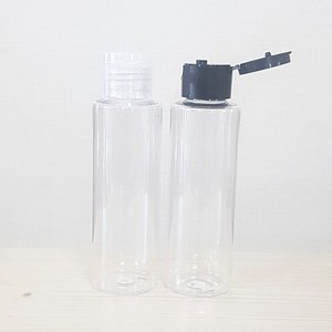 스윗바틀 화장품 스킨 에센스 원터치캡 투명용기 100ml, 1개, 검정캡