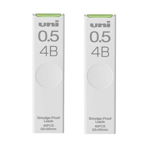 유니 나노다이아 샤프심 0.5mm, 4B, 2개, 0.5mm (4B) 2개