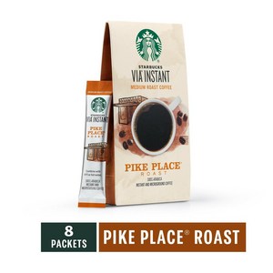 Starbucks VIA Instant Pike Place 스타벅스 비아 인스턴트 파이크 플레이스 커피 8개입 3.3g 3팩, 3개, 8개