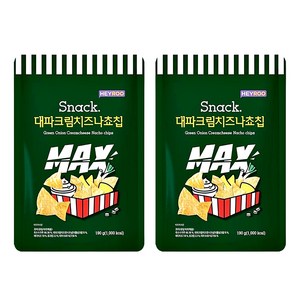 HEYROO 대파크림치즈 나쵸칩 MAX 스낵 나쵸과자, 0.19g, 2개