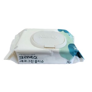 크리넥스 에코 그린 물티슈 캡형 랜덤 발송, 70매, 24팩