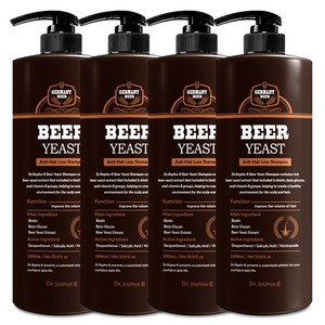 닥터라파알 맥주 효모 탈모샴푸 1L, 1000ml, 4개