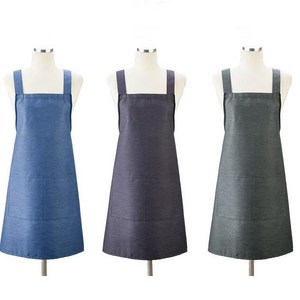 국산 가든앞치마 카페 음식점 홀써빙 바리스타 앞치마, 1개, 데님그레이