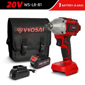 전동 임팩 충전 임팩트 렌치 20v, 20V WS-L8-B1, 1개