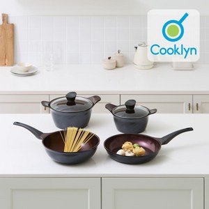 쿡클린 v2 IH 인덕션 세라믹냄비세트 4종 양수냄비 20cm + 양수냄비 24cm + 프라이팬28cm + 궁중팬 28cm, 1개