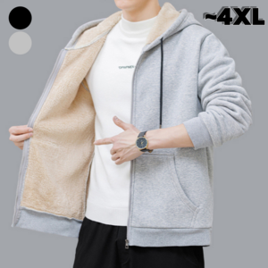 델리안 남여공용 빅사이즈 양털 후드 집업 4XL ( 2colo)