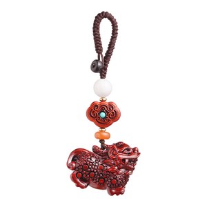 펠리치타 행운 재물 성공 부귀 풍수 열쇠고리 키링, 자단목, 1개