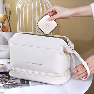 레오빈스 화장품 파우치 대용량 메이크업 박스 대형 여행용 가방 (브러쉬 칸 포함)