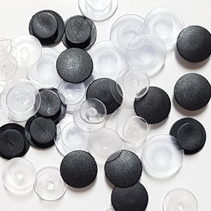 DIY 슬리퍼&실내화 꾸미기 재료 부자재 검정 투명 12mm 13mm 15mm 중 옵션선택, 버튼 13mm 검정 24개, 1개