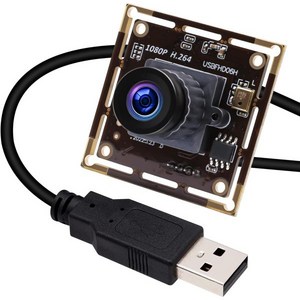 ELP USB 카메라 저조도 2MP 1080P Sony IMX323 센서 모듈 2.1mm 광각 렌즈 내장 웹캠 보드 0.01Lux H.264 고속 산업용 컴퓨터 노트북용, 1개