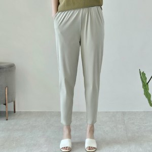 [마콜]여자 냉감 바지 시원한 여름 냉장고 밴딩 빅 사이즈 사방스판 아이스 슬랙스