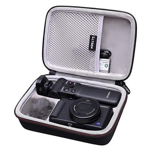 LTGEM의 소니 ZV-1 / ZV-1F 블로그 카메라용 하드 케이스. 블로거 액세서리 키트 삼각대 및 마이크에 적합 - 여행용 보호 휴대용 보관 가방, Small