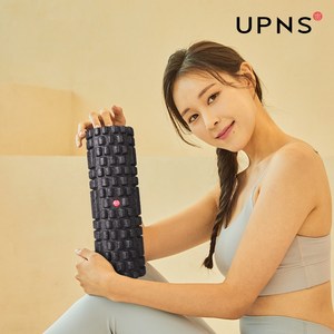 UPNS 지압 돌기 마사지 하드 EPP 미니 폼롤러 30cm, 블랙