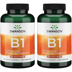 스완슨 Swanson Vitamin B1 Thiamin - Pomotes Healthy Metabolism and Povides Enegy Suppot - Natual V, 250정, 1개