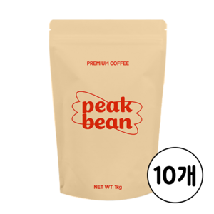 피크빈 고소한 에스프레소 블렌드 커피 원두 홀빈, 10개, 1kg, 홀빈(분쇄안함)