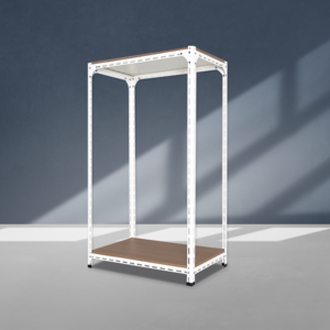 부원진열장 조립식 420 620 철제 볼트 앵글 선반 700 x 600 1200 2단, 청색/mdf