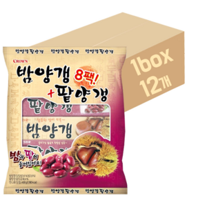 크라운 밤양갱 50g x 4p + 팥양갱 50g x 4p, 400g, 12세트