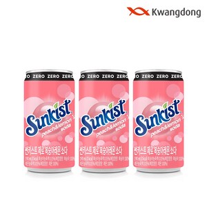 썬키스트 제로 복숭아레몬소다, 190ml, 30개