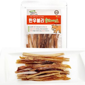 멍도락 국내산 강아지수제간식 영양만점 고급원재료 안심제조, 한우불리슬라이스, 50g, 1개