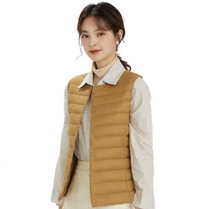 [해외] 카멜롯 여성 경량 슬림 오리털 패딩 조끼 2106