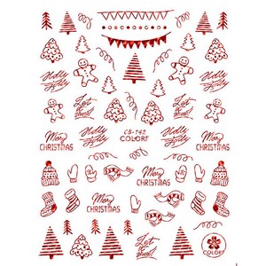 크리스마스 네일스티커, CB-143, 1개