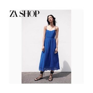 ZARA 자라 펀칭 자수 롱원피스