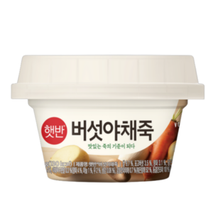 햇반 버섯야채죽, 6개, 268g