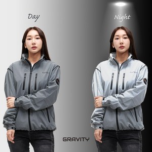 [바이크마트] 그라비티 어드밴스 플래시라이트 윈드브레이커 오토바이 바람막이 자켓 야간작업 반광점퍼