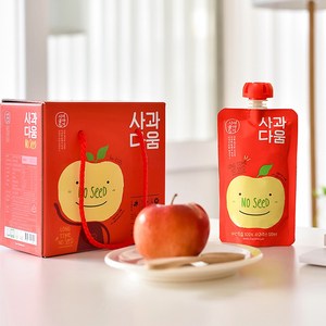 첨가물없는 사과다움 씨없는 사과즙 사과주스 100%, 120ml, 48개