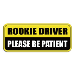 긱베어 루키드라이버 차량용 자석 마그넷 ROOKIE DRIVER 뉴드라이버 초보운전 NEW DRIVER, 옐로, 1개