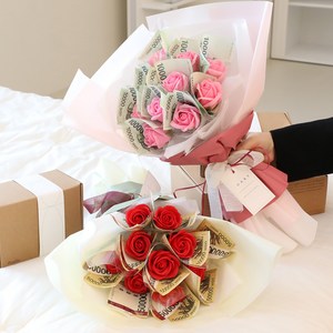 졸업 입학 기념일 비누꽃 장미 용돈 꽃다발 선물, 03_추가구성, 06_미니티아라 실버