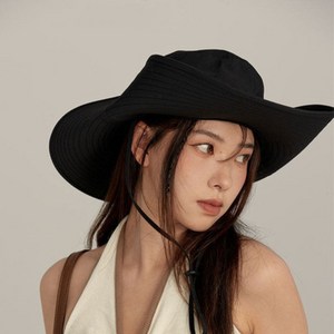 유니프랍스 사파리모자 등산 자외선 차단 모자, 블랙