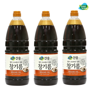 신송 참기름, 1.8L, 3개