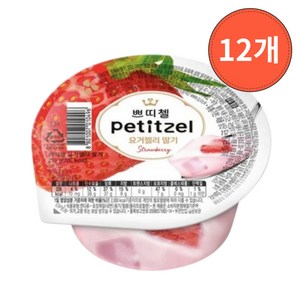 쁘띠첼 요거젤리딸기 냉장젤리, 210g, 12개