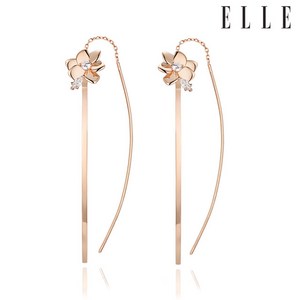 [엘르주얼리] 플라워 라인 드롭 귀걸이 ELSPEE337