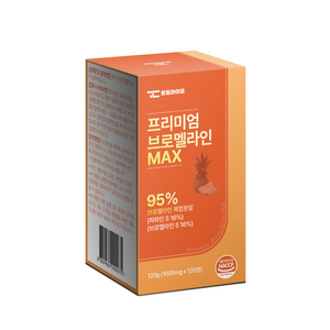 토탈라이프 프리미엄 브로멜라인 MAX, 1개, 120정