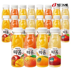 빙그레 따옴 주스 235ml 사과5+애플망고5+오렌지5+자몽5, 20개