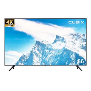 큐빅스 고화질 UHD 4K LED TV 218cm(86인치) LG패널 대형티비 IPTV 스탠드형 벽걸이형 기사 방문설치, 벽걸이형 방문설치