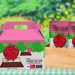 자연농장&밀알 사과 밭의 당근반쪽 100ml, 50개입