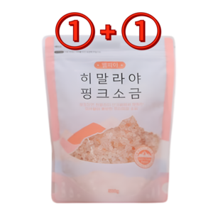 쎌업솔트 [1+1] 히말라야 핑크솔트 굵은입자 핑크소금, 500g, 2개