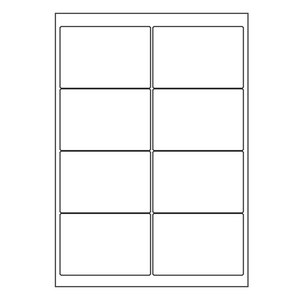 오피스라벨 A4 라벨지 8칸(2x4) 100매 흰색 물류관리용라벨 스티커라벨 A4라벨 폼텍 규격 라벨용지 라벨지