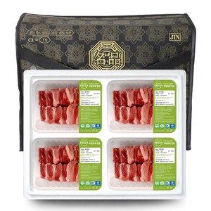 [ 한돈 3.2kg 선물세트] 닥터안스프레쉬 무항생제 한돈 갈비 삼겹 목살 명절 추석 설, 선물세트 갈비 찜용 3.2kg