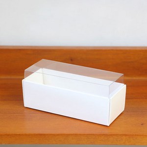 [렛츠베이킹] 뚱카롱 클리어상자 3구, 1개, 화이트