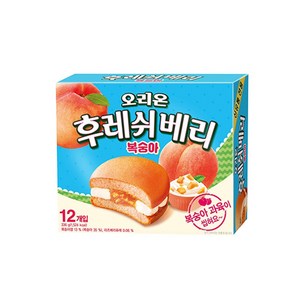 복숭아 과육이 씹혀요 오리온 후레쉬베리 복숭아 336g(12개입) 2개, 336g, 2개