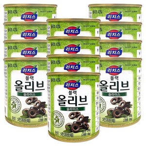 동서 리치스 슬라이스 블랙 올리브, 200g, 12개