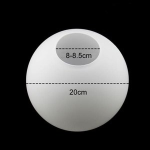 백색 유리 램프 쉐이드 밀키 글로브 피팅 원형 조명 커버 D10cm, [24] D20cm-8-8.5cm, 1개